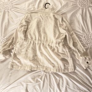 Cream Colored Old Navy Light Weight Utility Jacket